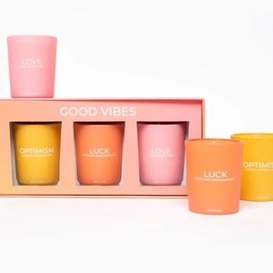 Good Vibes - Crystal Candle Votive Trio